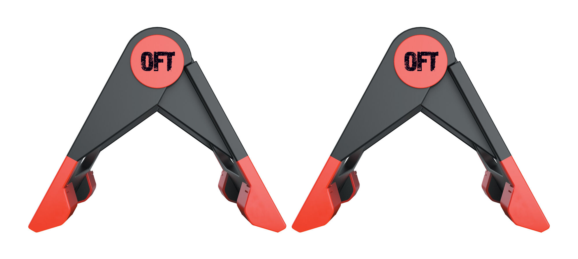 Упоры для отжиманий складные (черно-красные) Original FitTools FT-PUB-RD 2
