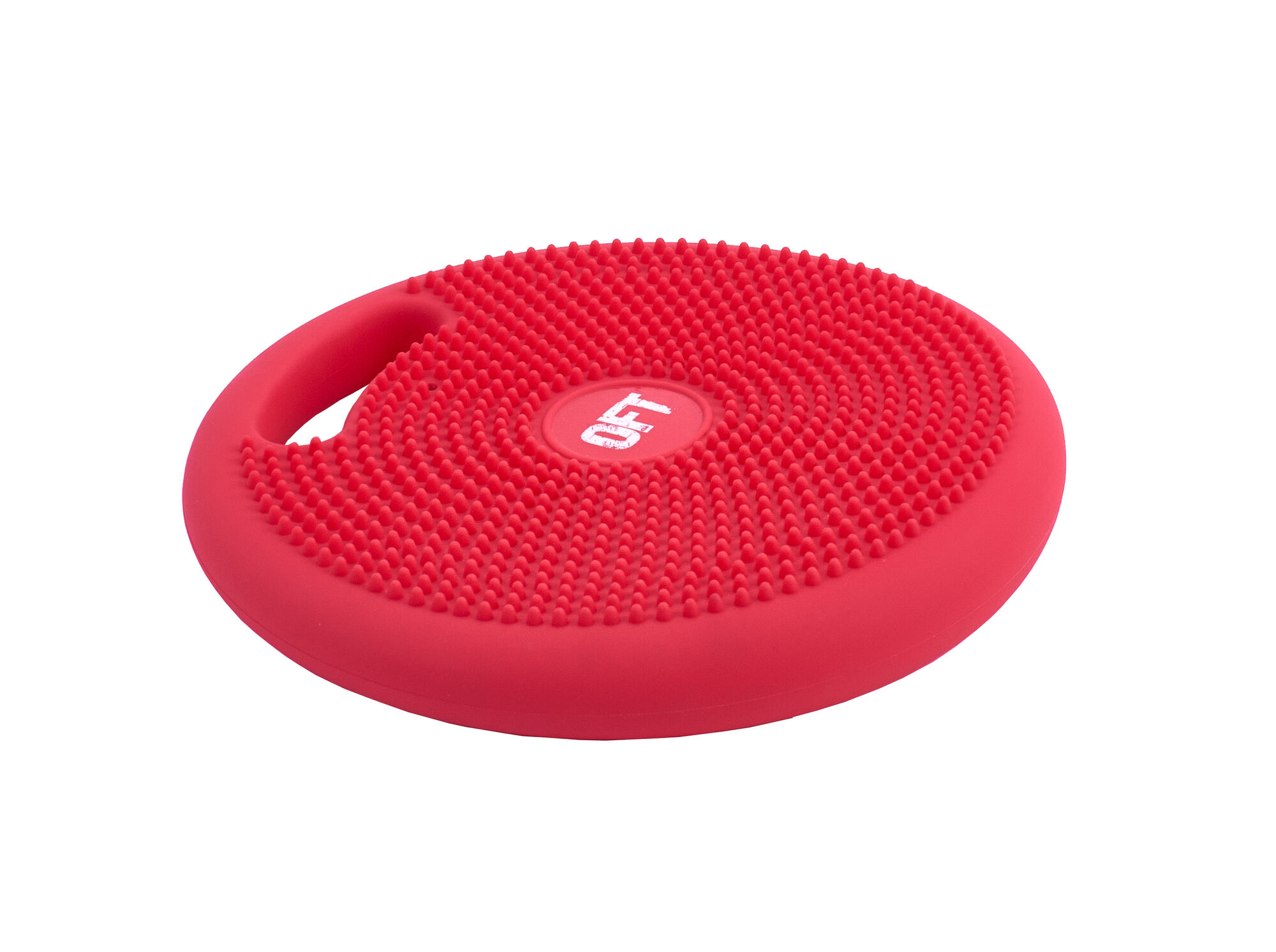 Массажно-балансировочная подушка с ручкой красная Original FitTools FT-BPDHL (RED) 1