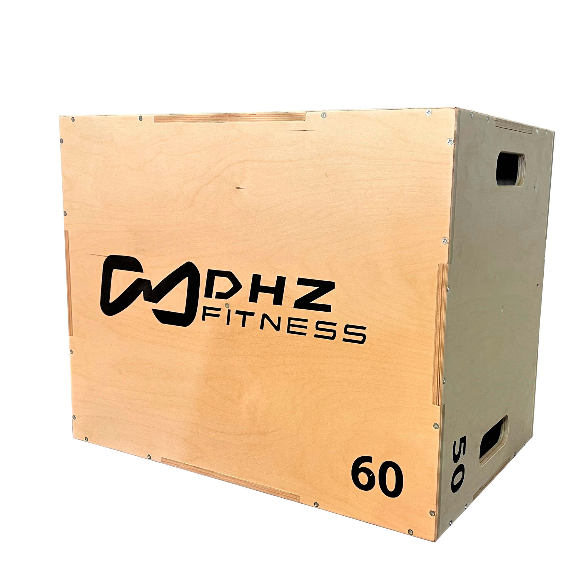 Универсальный PLYO BOX разборный с разметкой шкалы наклона фанера, 3 в 1, 50-60-75см DHZ FITNESS FS2091