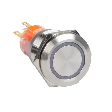 Кнопка S-Pro67 19 мм без фиксатора с оранжевой подсветкой 230В EKF Proxima