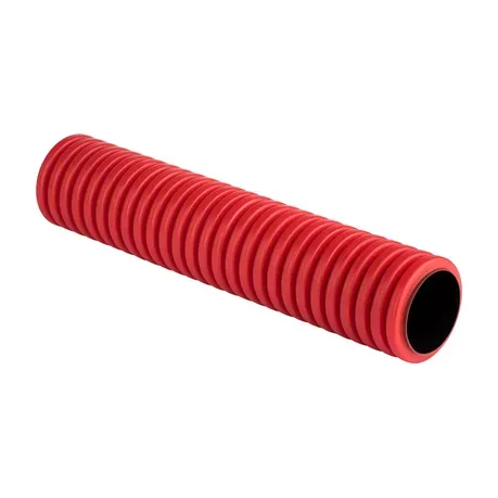 Труба гофрированная двустенная ПНД/ПНД жесткая d160 мм 6 м 24 м/уп красная EKF-Plast