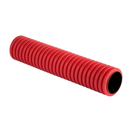 Труба гофрированная двустенная ПНД/ПНД жесткая d63 мм 6 м 36 м/уп красная EKF-Plast