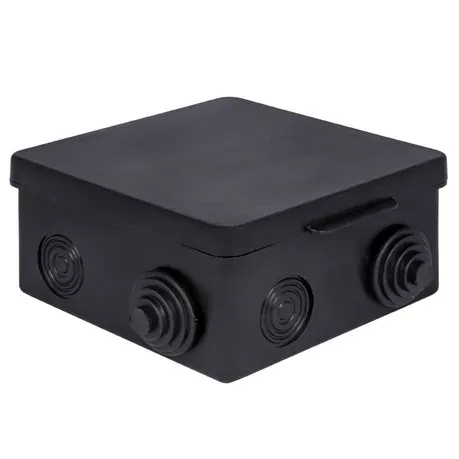 Коробка распределительная КМР-030-014 с крышкой 100х100х50 мм, 8 мембр. вводов чёрная IP54 розн. стикер EKF
