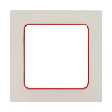 Рамка Стокгольм 1-местная белая с линией цвета красный EKF Proxima