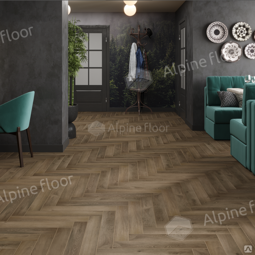 Ламинат 34 класс Alpine Floor Herringbone 12 Pro Анжу купить в ...