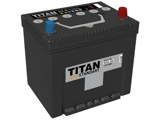 Аккумулятор TITAN Asia Standart 62Ah О.П 520A