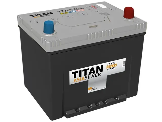 Аккумулятор TITAN Asia Silver 77Ah О.П 650A