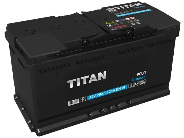 Аккумулятор TITAN Classic 90Ah О.П 720A