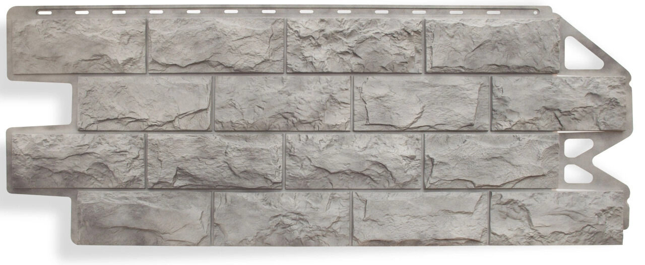 Фасадная панель АртФасад Тесанный камень 1170х450 цвет Бетонный
