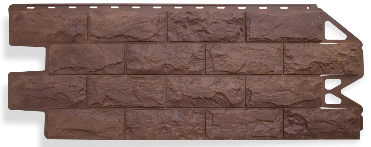 Фасадная панель АртФасад Тесанный камень 1170х450 цвет Медный