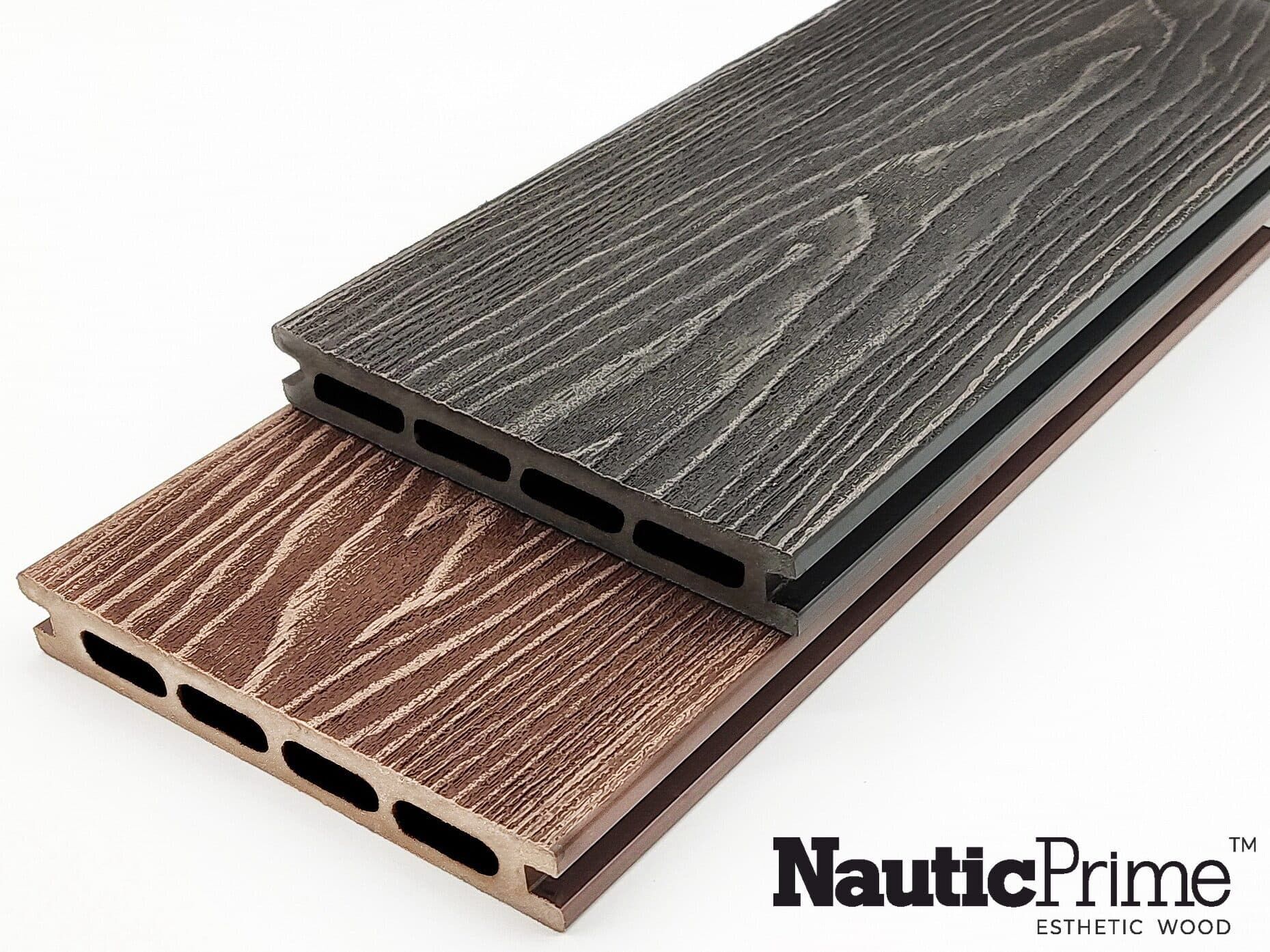 Террасная доска из ДПК NauticPrime (Middle) Esthetic Wood Коричневый NauticPrime Esthetic Wood middle
