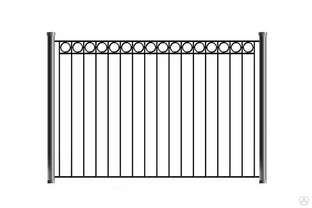 Забор из сварной сетки, стальной, Облиц.: полимерно-порошковое 