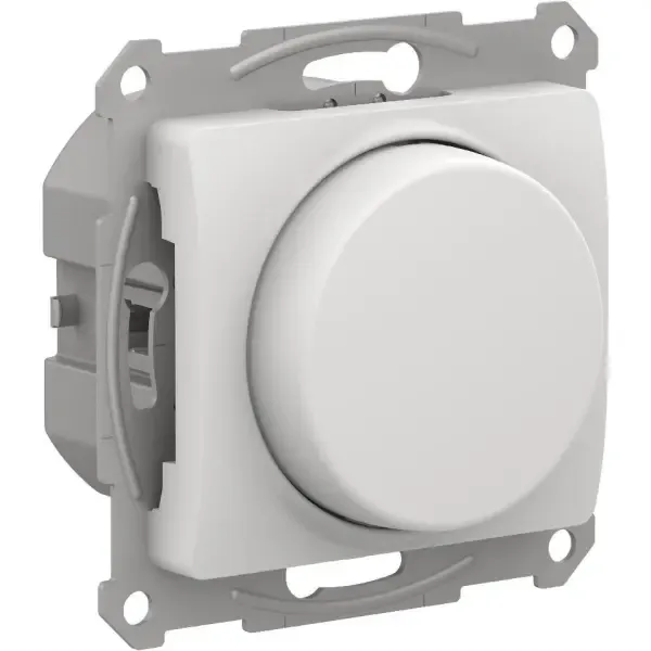 Светорегулятор (диммер) поворотно-нажимной LED RC 400Вт Белый Systeme Electric Glossa