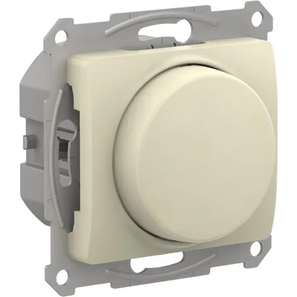 Светорегулятор (диммер) поворотно-нажимной LED RC 400Вт Бежевый Systeme Electric Glossa