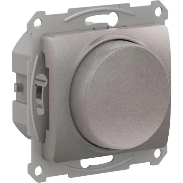 Светорегулятор (диммер) поворотно-нажимной LED RC 400Вт Платина Systeme Electric Glossa