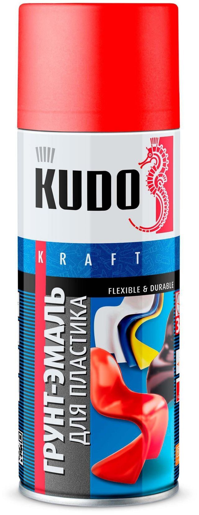 Грунт-эмаль KUDO KU-6006 для пластика красная /6/