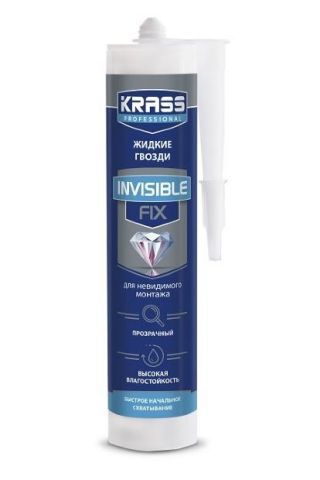 Жидкие гвозди для невидимого монтажа Krass InvisibleFix 300 мл для 12для