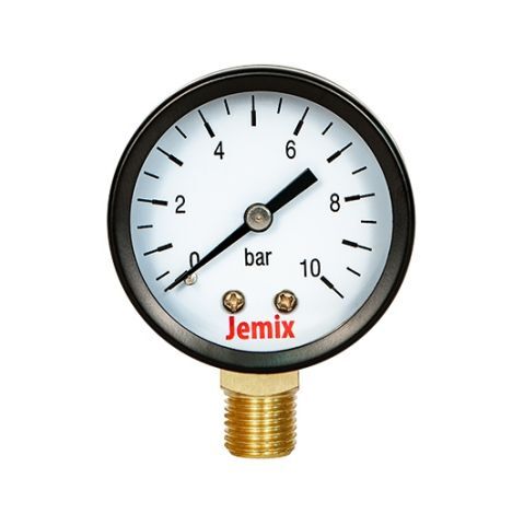 Манометр JEMIX XPS-R-10, 10 bar, д-50мм, бок. подключение /20/