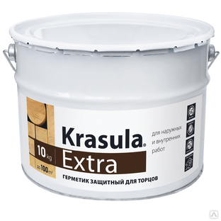 Krasula-Extra (Красула Экстра) Герметик защитный для торцов древесины. 3 л. Бесцветное покрытие. 