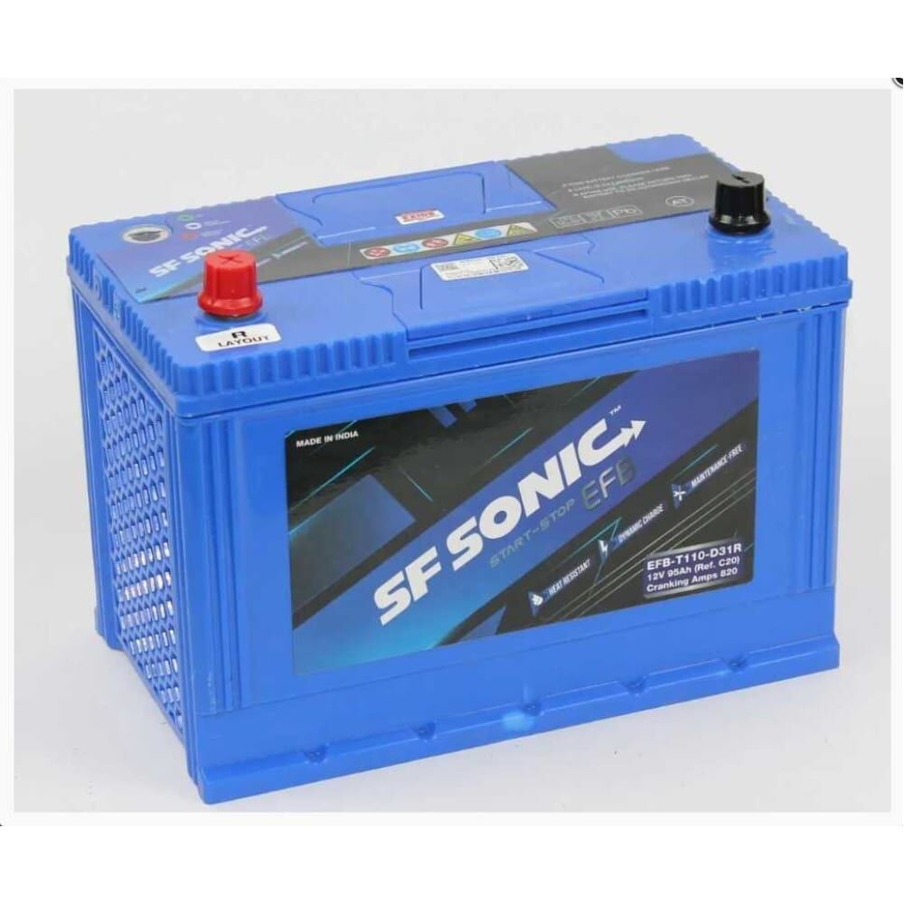 Автомобильный аккумулятор SF Sonic Efb 6ст-95.1 (110d31r) EFB-T110-D31R