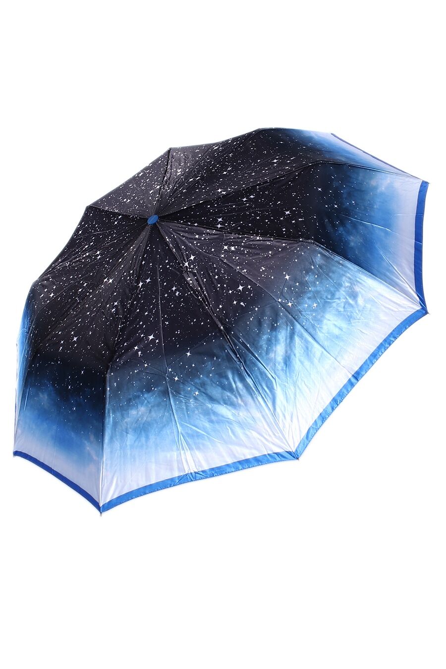 Зонт жен. Universal B4058-2 полуавтомат (черный/голубой)