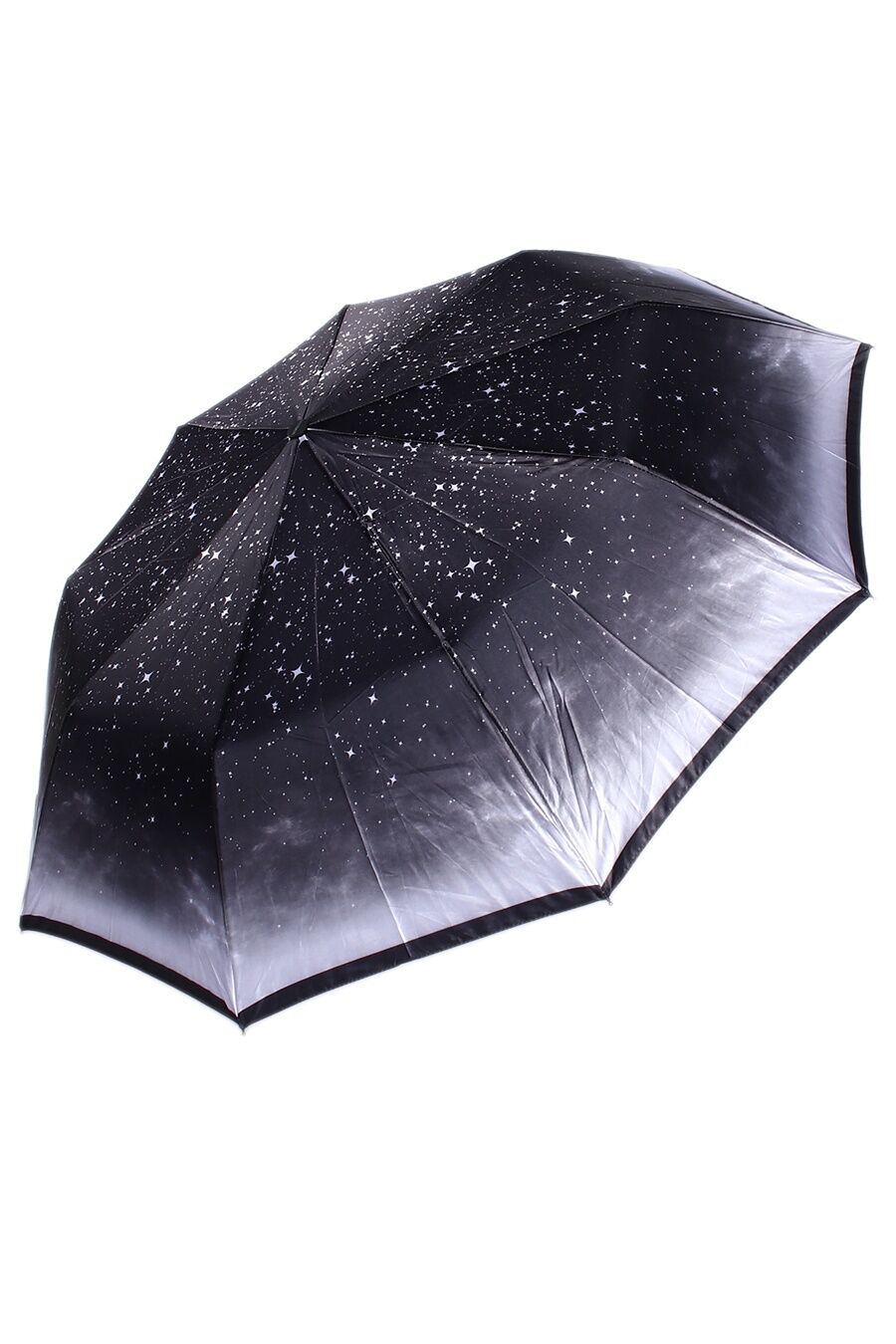 Зонт жен. Universal B4058-4 полуавтомат (черный/т.серый)