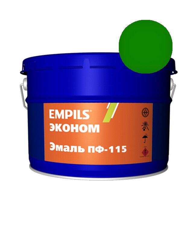 Эмаль ПФ-115 зеленая 20 кг Эконом Empils 1 Эмпилс 957923
