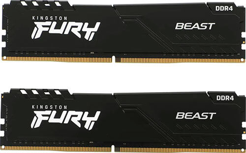 Оперативная память Kingston DDR4 16GB (2x8GB) 3733MHz FURY Beast Black (KF437C19BBK2/16)