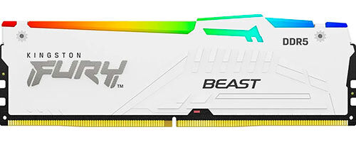 Оперативная память Kingston DDR5 16GB 6000MHz FURY Beast White RGB (KF560C40BWA-16)