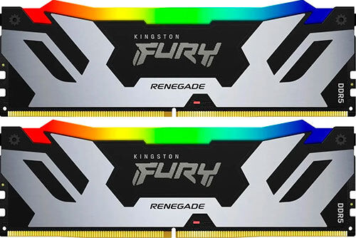 Оперативная память Kingston DDR5 32GB (2x16GB) 7600MHz FURY Renegade Silver/Black RGB (KF576C38RSAK2-32)