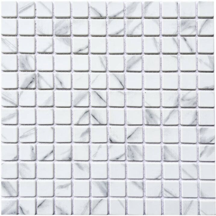 Мозаика стеклянная PIX764 Pixmosaic PIX 764 белая матовая потивоскользящая Soft Touch