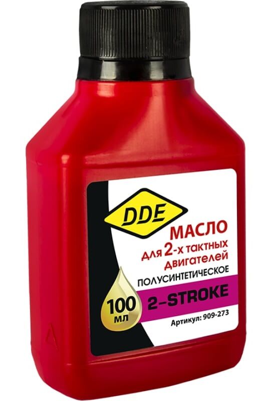 Масло DDE 2-тактное полусинтетическое стандарт API TС 100 мл, красное