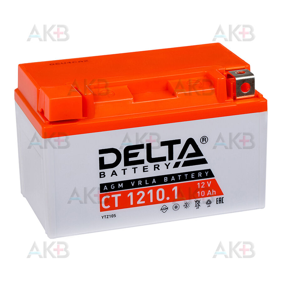 Аккумулятор Delta CT 1210.1, 12V 10Ah 100А (150x87x93) YTZ10S