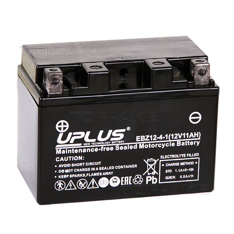 Аккумулятор Uplus EBZ12-4-1 12V 11Ah 210А прям.пол. (150x88x110) Super Start AGM