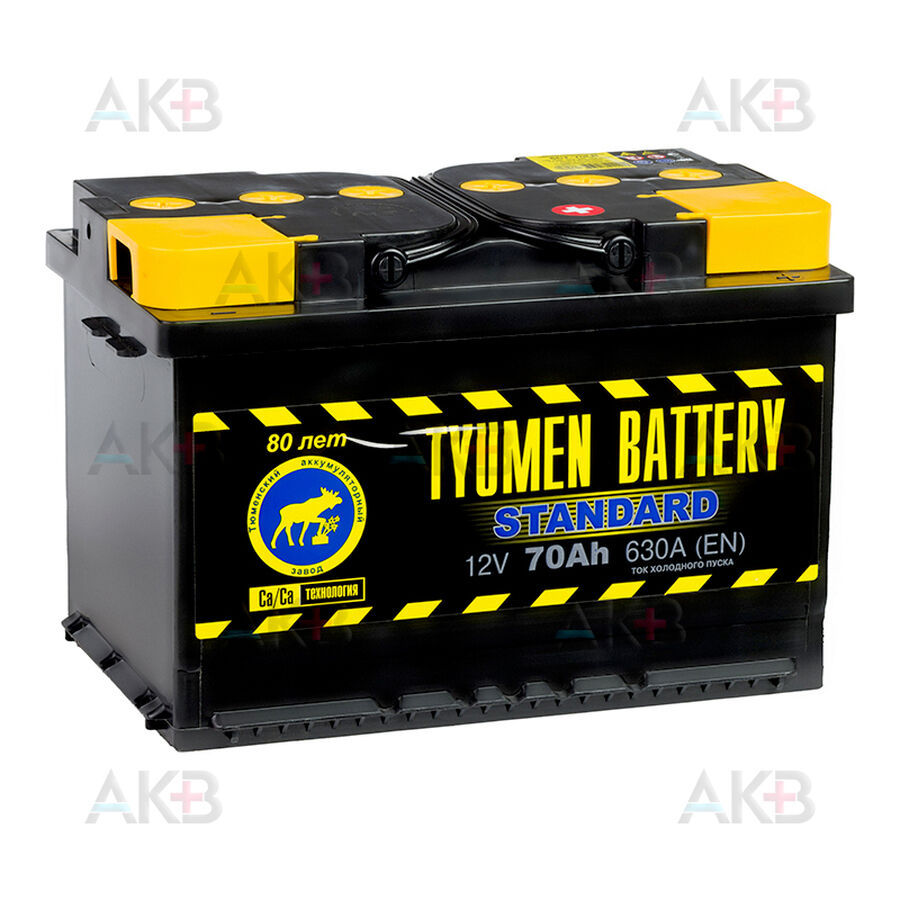 Аккумулятор Tyumen Battery Standard 70 Ач обр. пол. 630A (278x175x190)