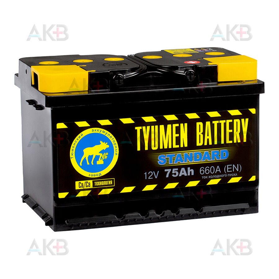 Аккумулятор Tyumen Battery Standard 75 Ач обр. пол. 660A (278x175x190)