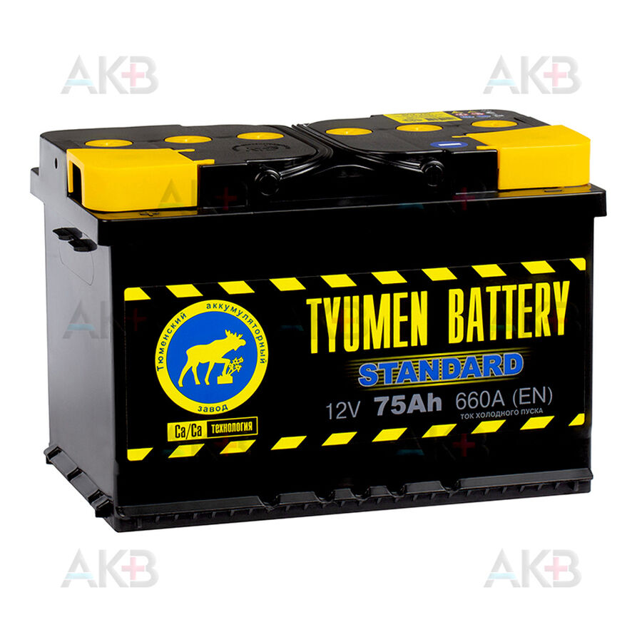 Аккумулятор Tyumen Battery Standard 75 Ач прям. пол. 660A (278x175x190)