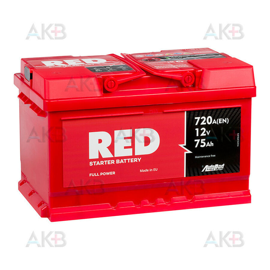 Аккумулятор Red 75R низкий (720A 278x175x175)