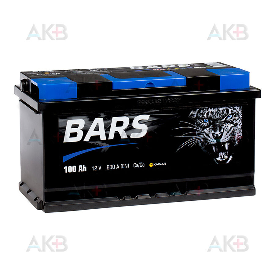Аккумулятор BARS 6СТ-100 АПЗ п.п. 100Ач 800A (353x175x190)