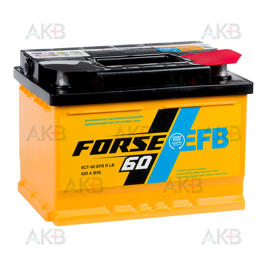 Аккумулятор Forse EFB 60R низкий 620A (242x175x175) Start-Stop