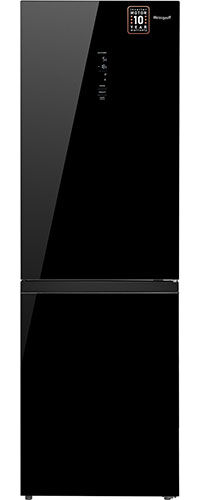 Двухкамерный холодильник Weissgauff WRK 185 Total NoFrost Inverter Black Glass