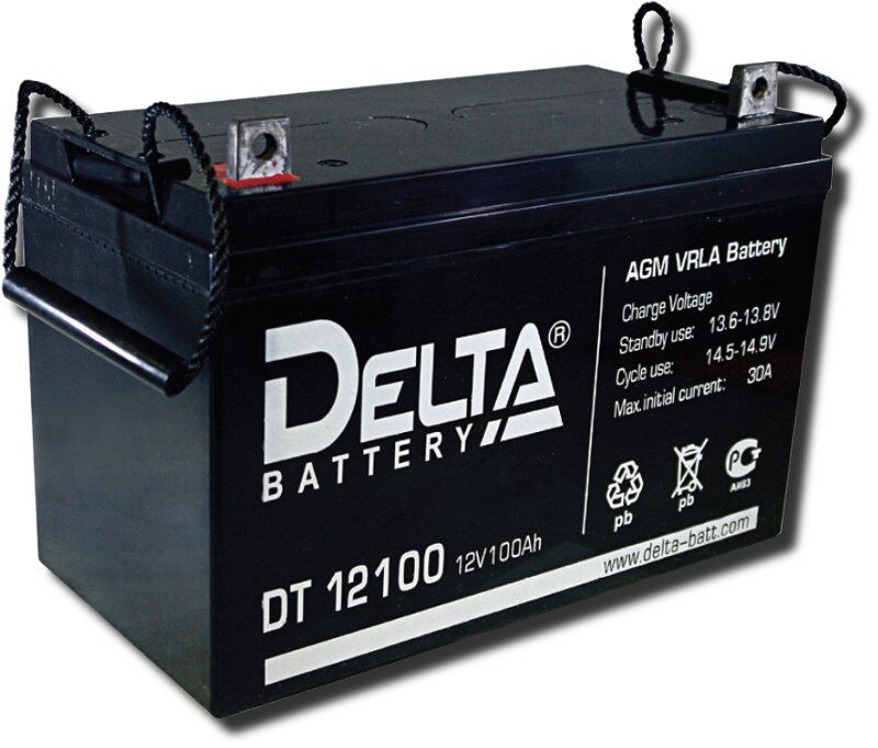 Аккумуляторная батарея 12-100 (12В, 100Ач) Delta DT 12100