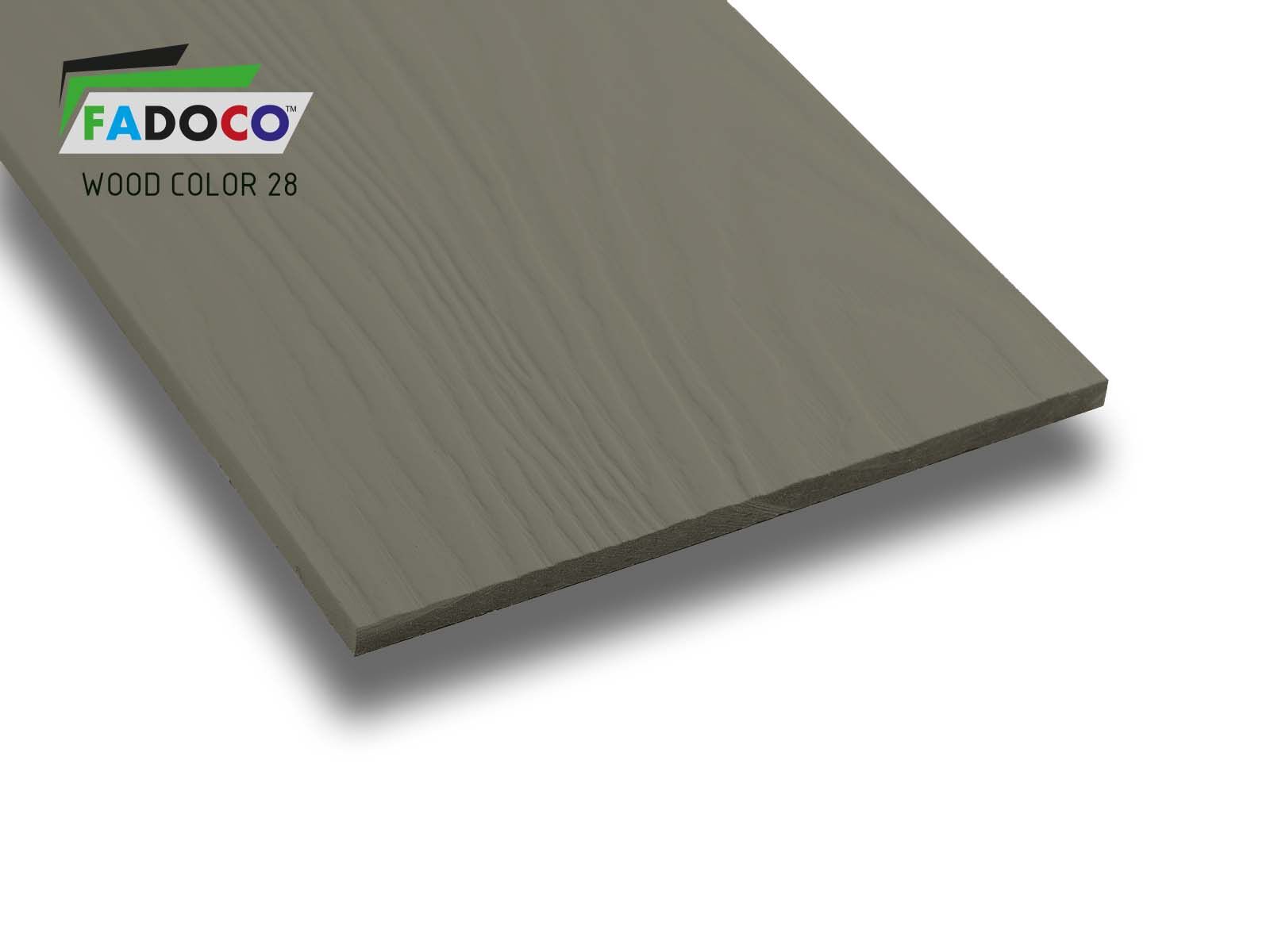 Фибросайдинг FADOCO™ WOOD COLOR 3000x300x8 мм (F28 мм серо-зеленый)