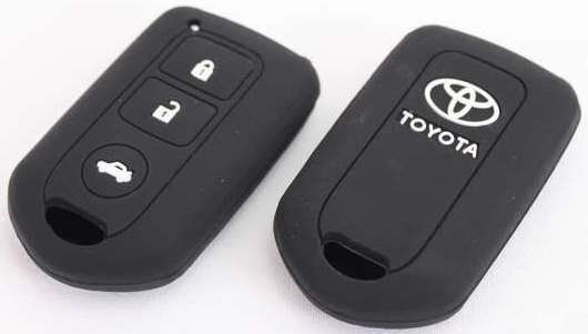 Чехол силиконовый для смарт-ключа Toyota Camry V50 c 2012 г.в., 3 кнопки