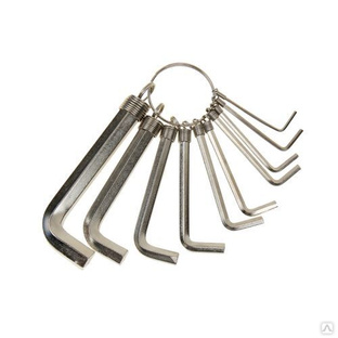 Набор ключей имбусовых Sparta 10 штук 1,5-10мм на кольце 