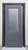 Дверь межкомнатная Орион-2 Винил Шагрень графит, остекленная #2