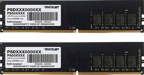 Оперативная память Patriot Memory DDR4 16GB (2x8GB) 2666MHz Signature Line (PSD416G2666K)