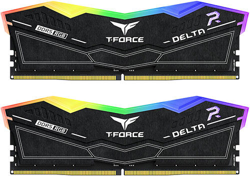 Оперативная память Team Group DDR5 48GB (2x24GB) 7600MHz T-Force Delta RGB Black (FF3D548G7600HC36EDC01)