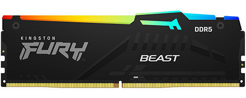 Оперативная память Kingston DDR5 8GB 5200MHz FURY Beast RGB Black (KF552C36BBEA-8)