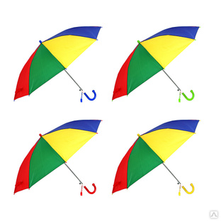 Зонт-трость, детский, полиэстер, пластик, сплав, 43см, 8 спиц, 4 цвета 